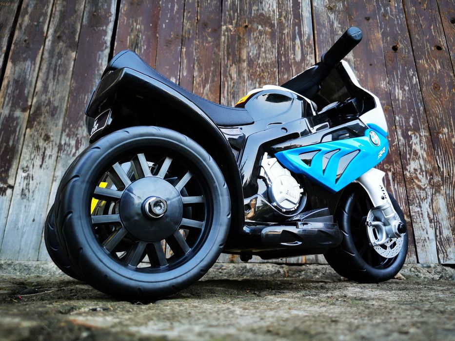 Motocykl BMW RR Ścigacz Elektryczny Trójkołowy Auto AKUMULATOR DZIECI