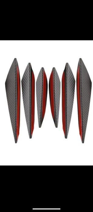 Vendo 6Pcs Faixa preta de carbono para-choque