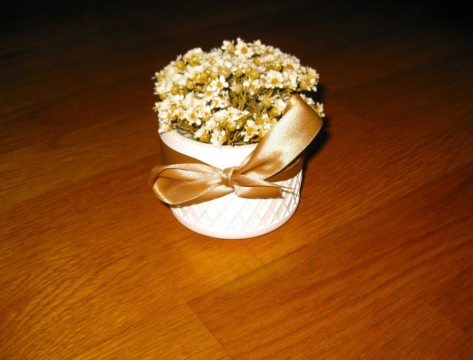 Vaso de Gesso Perfumado com Flores