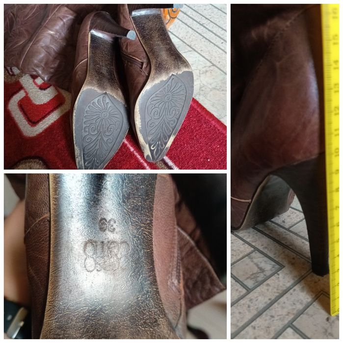 Женские сапоги 39р кожаные