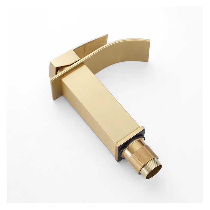 Luksusowa Bateria Umywalkowa Wodospadowa Złota