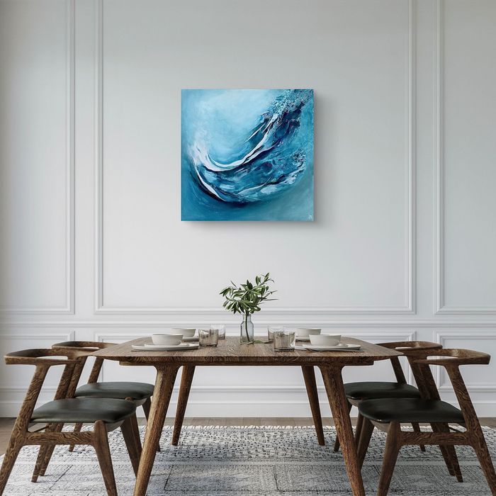 Quadro abstrato moderno decorativo 50x50 | Original abstract wall art