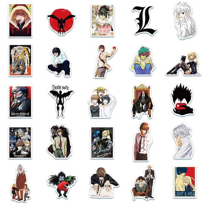 Death Note naklejki 50 sztuk Anime Manga