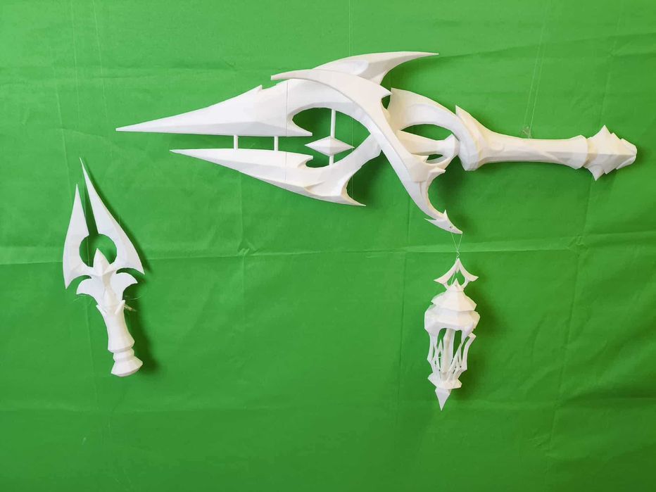 Genshin Impact Bloodsoaked Ruins | Flins arma para cosplay/prop