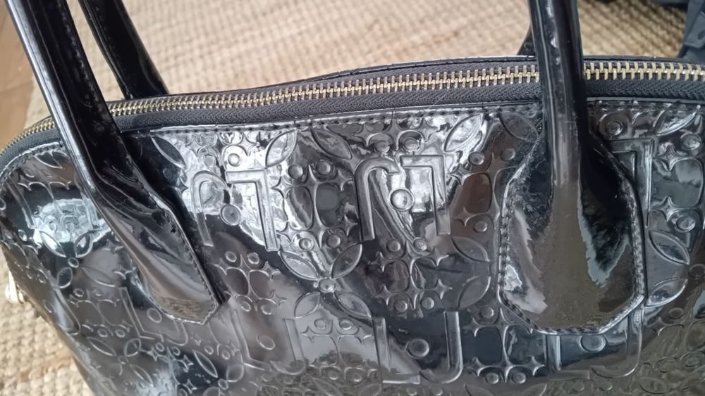 Torba A4 Liu Jo czarna lakierowana