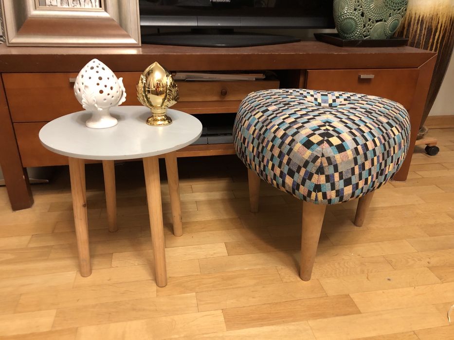 Stołek pufa krzesło art deco secesja boho etno pomocnik stolik gratis