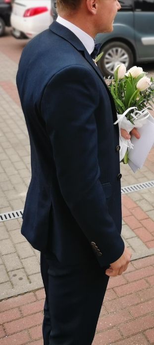 Garnitur granatowy BonusMG, wzrost 174-180 cm slim
