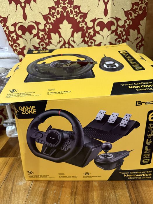 Ігрове кермо Tracer SimRacer 6in1 з педалями та коробкою передач