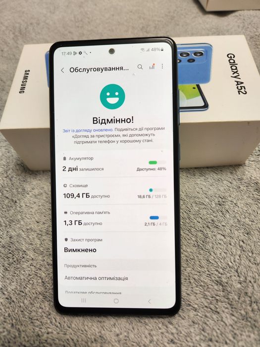 Samsung A52 128 gb, NFC