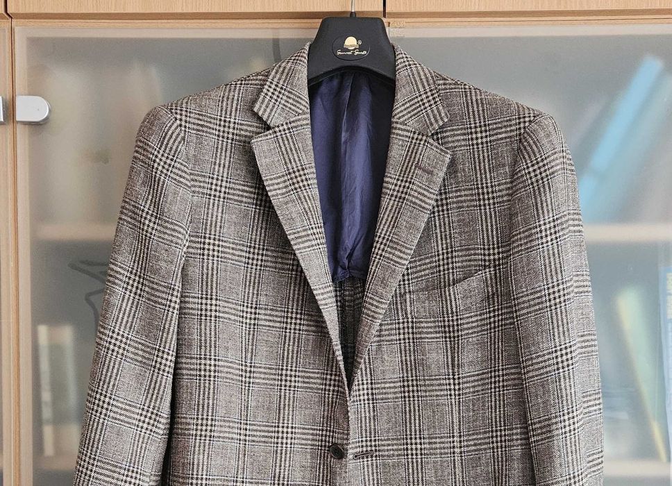 Marynarka letnia Suitsupply, wełna/jedwab/len od E.Thomas, rozm. 52-54