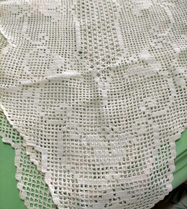 Panos de crochê tradicionais feitos a mão