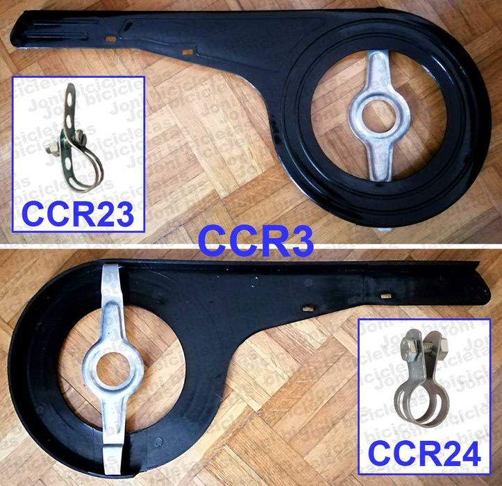 Cárter de corrente de bicicleta e suportes