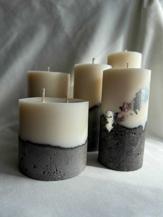 Соєва свічка ручної роботи/ Бетоні свічки