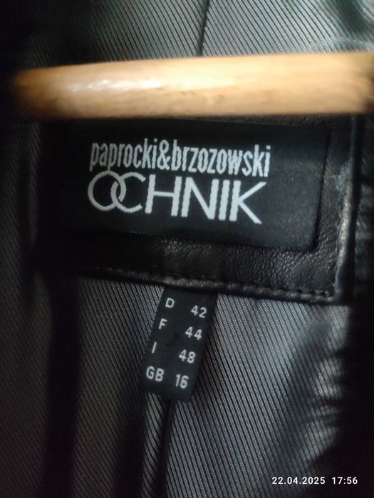 Płaszcz skórzany z futerkiem Ochnik