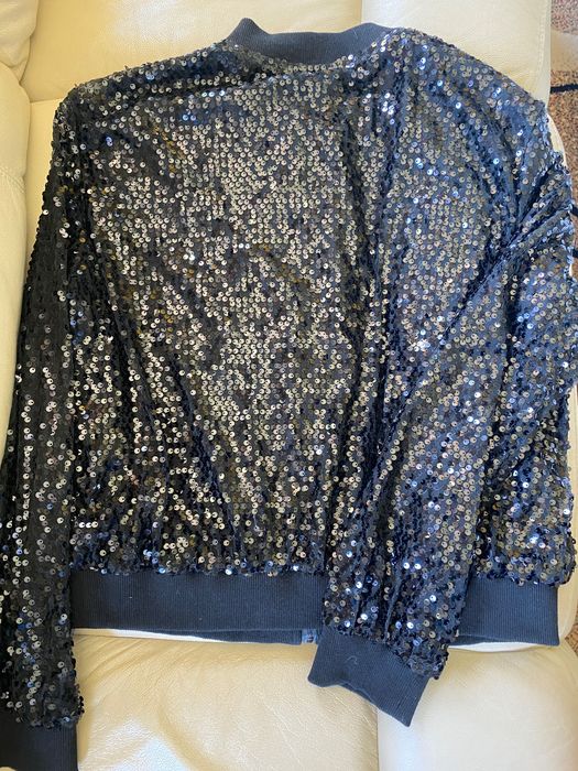 Swetr cekinowy cardigan na party