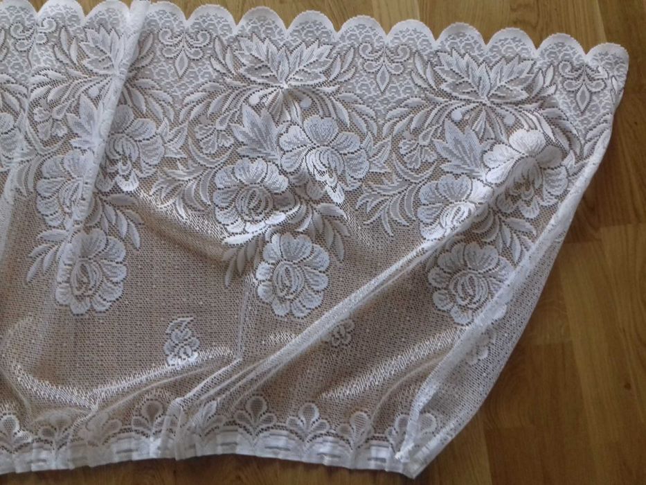 firana krótka , biała