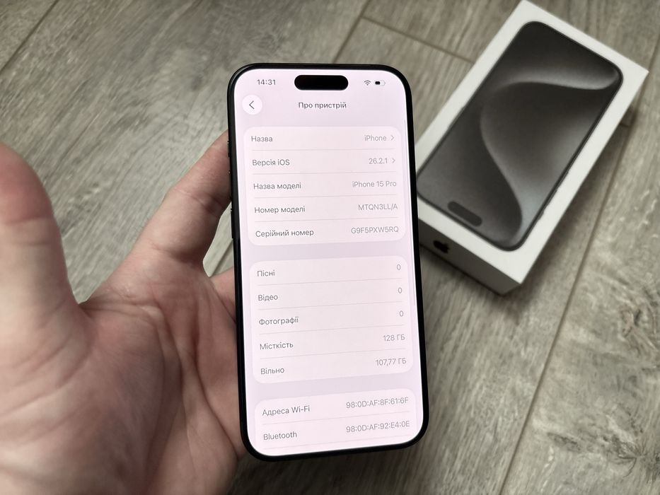 iPhone 15 Pro 128gb Black Titanium