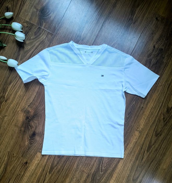 Biały podkoszulek t-shirt Tommy Hilfiger