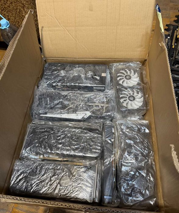 Продам майнинг ферму видеокарты оптом rx470 1070 6800 6900xt