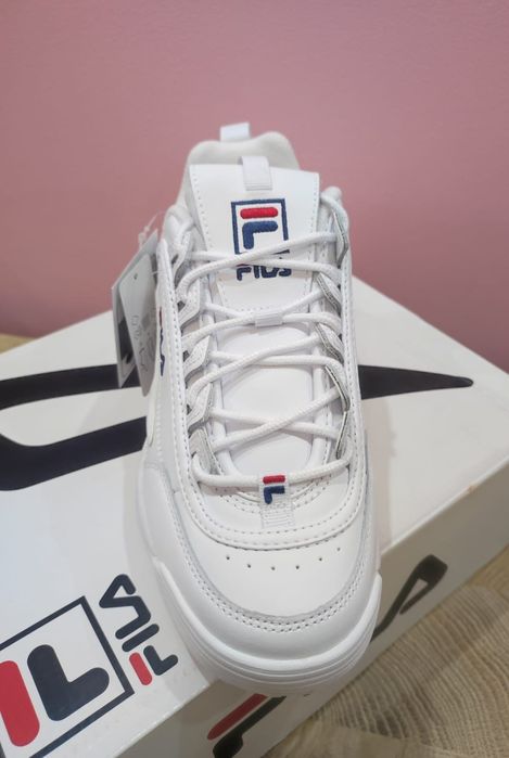 Buty nowe białe sneakersy wysokie Fila Distruptor II Premium 38 jesien