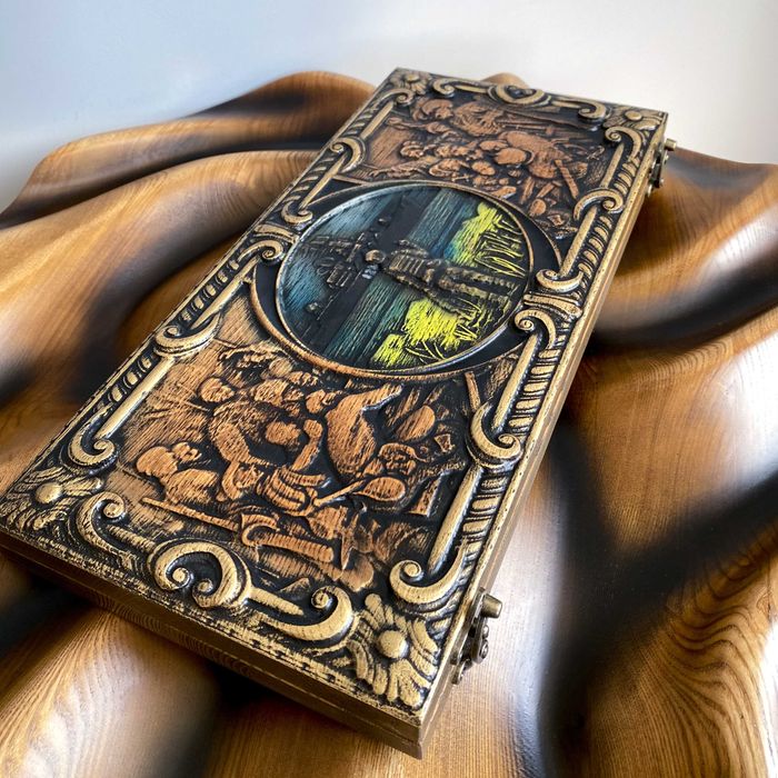 Люкс! Нарди на Подарунок  для справжнього Українця Нарди ручної роботи