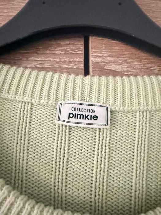 Sweter krótki sweterek miętowy Pimkie crop S