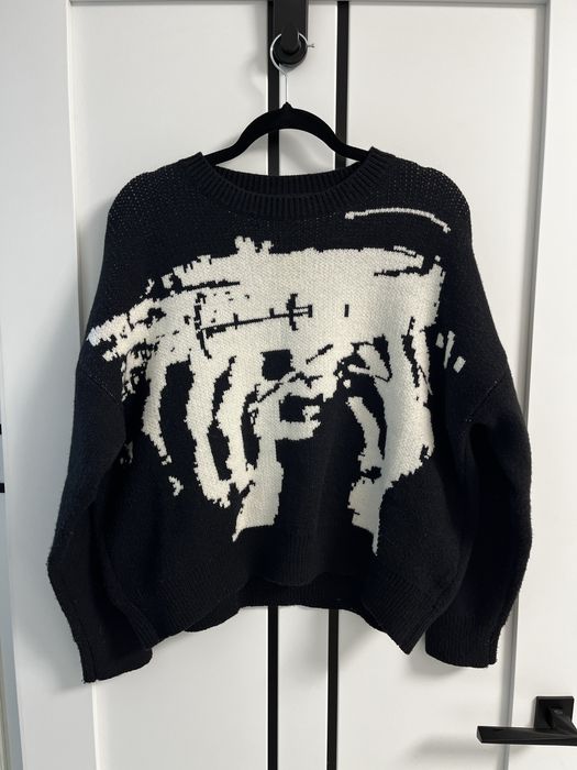 Светр кропнутий чорний y2k