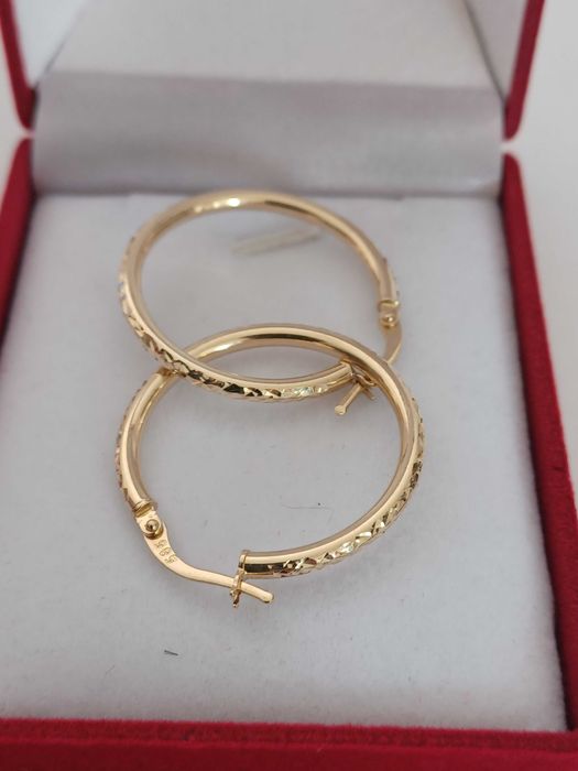 Kolczyki złote 14 karat próba 585