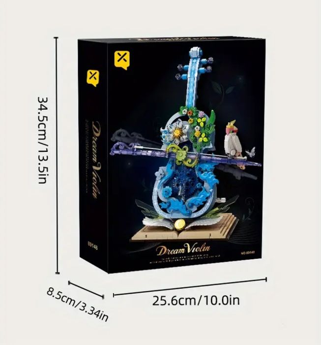 Конструктор подарочный скрипка цветы  450 блоков Lego