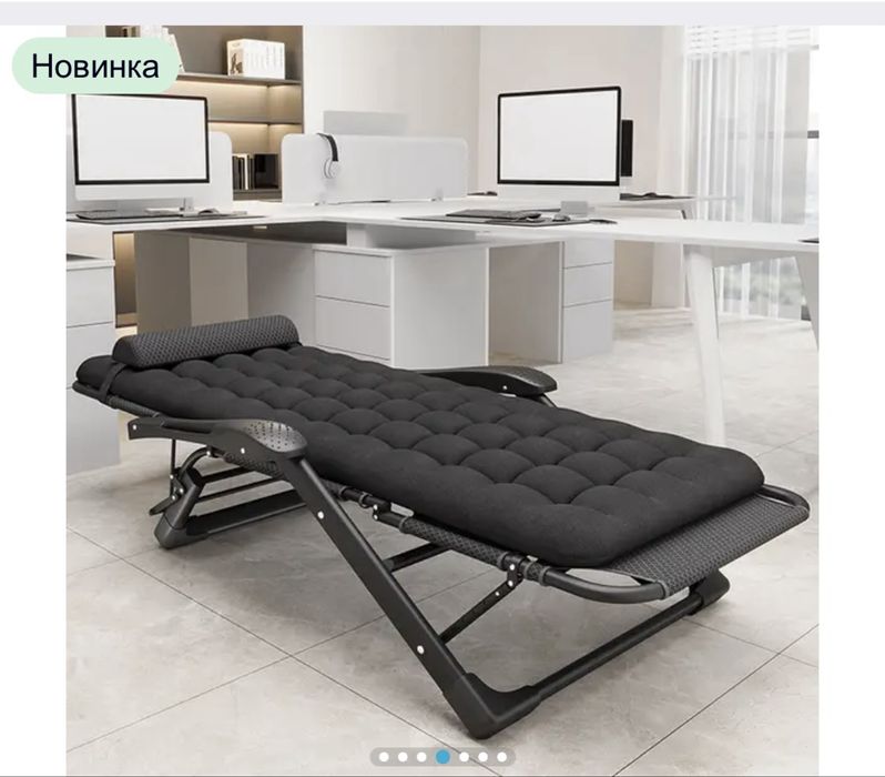 Розкладне крісло ліжко шезлонг садовий із подушкою FCB-S06PP