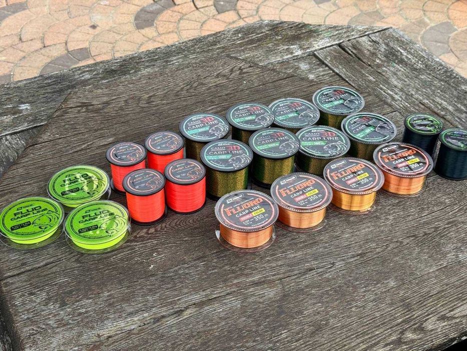 Жилка/ леска/ ліска/ оранж, зелена, салатова, дабл, 3д камо, дарк грін