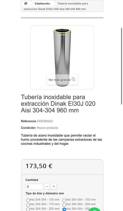 Saída Fumos - Terminal tipo Venturi (TURBOJET) - Impulsa o fumo para mais de 20m de altura