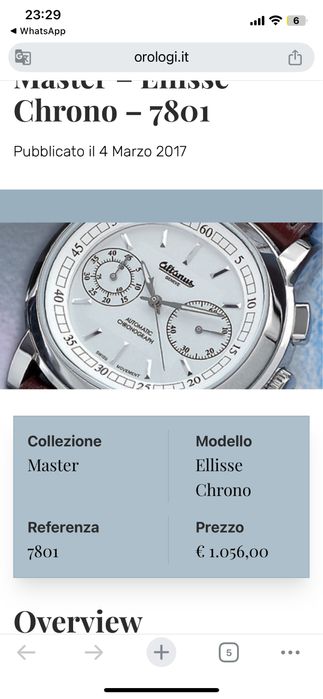 Relógio Mecánico Automático Suiço