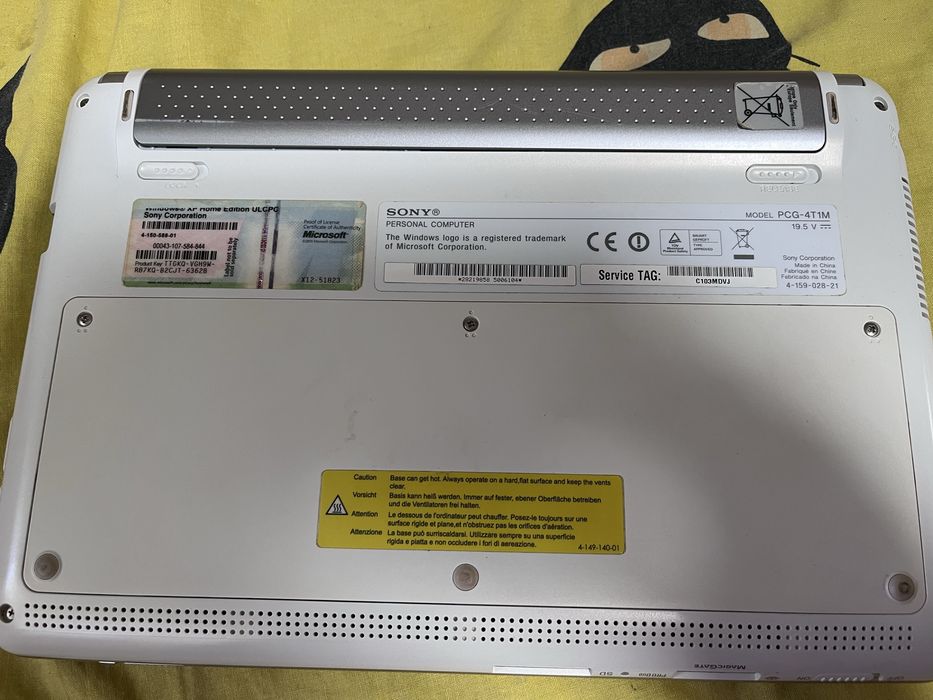 Sony VAIO PCG-4T1M — Рабочий ноутбук с Linux, для интернета и учебы