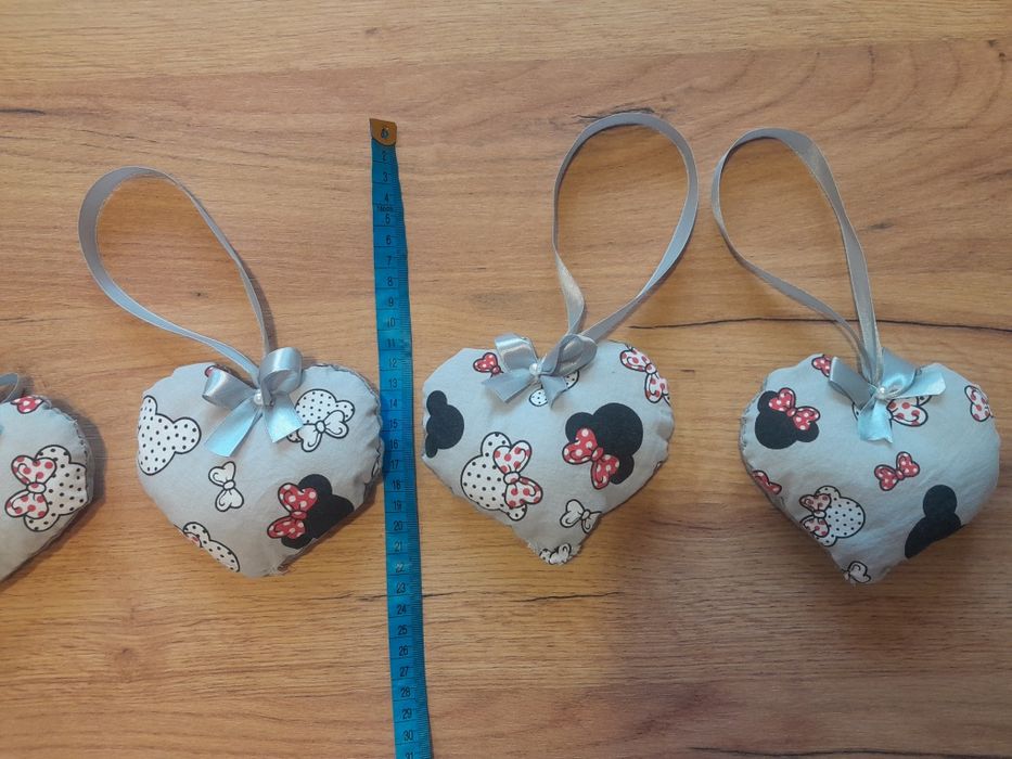Nowa zawieszka Myszka Minnie Serduszko 12cm+wstążka