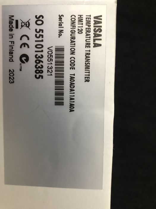 VAISALA HMT120 temperature transmitter