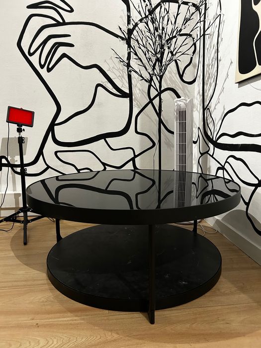 Conjunto de 4 mesas de café em vidro IKEA