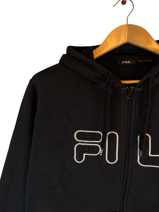 Bluza z kapturem Fila czarna logo m