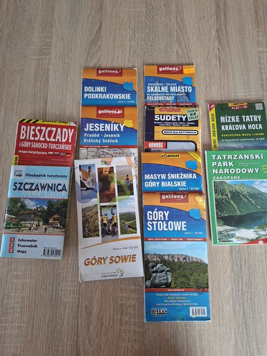 Mapy papierowe turystyczne góry