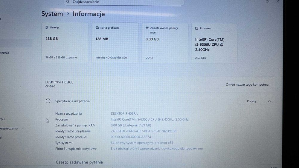 Pancerny laptop Panasonic TouchBook CF-54