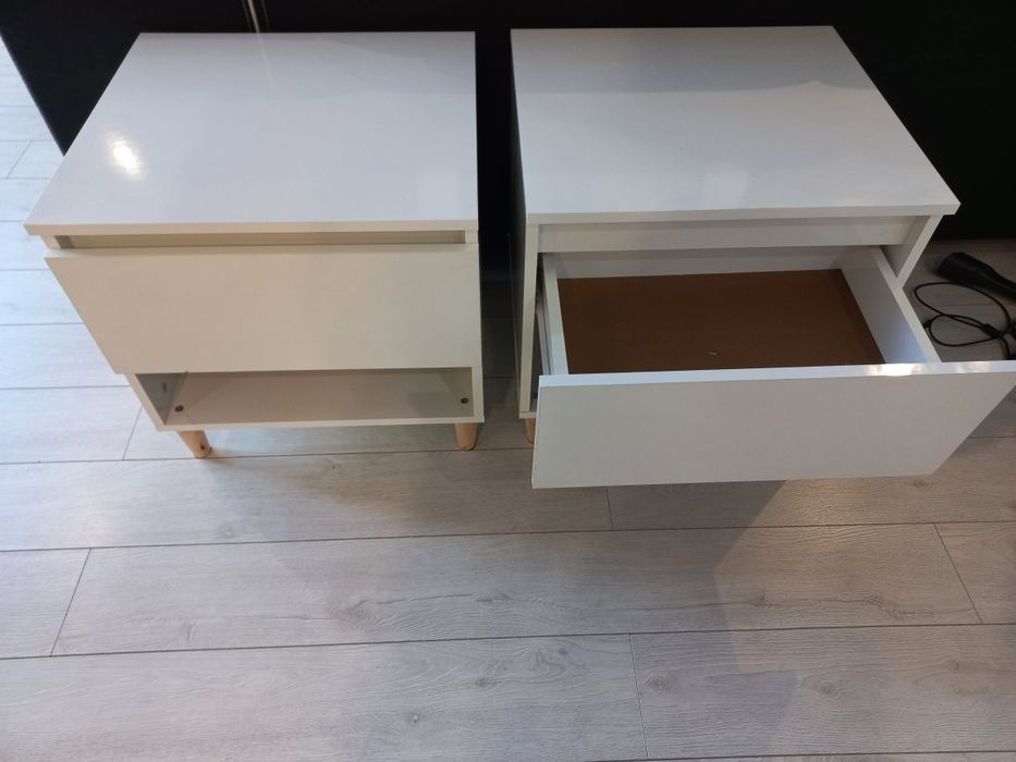 Szafka nocna  2 sztuki Bialy połysk