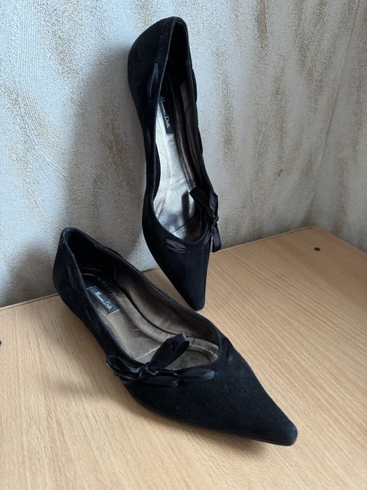 Замшеві балетки човники Massimo Dutti 25.5 см