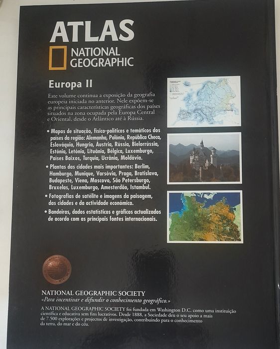 ATLAS - National Geographic I ,II e III Volumes com 27 cm X 36 cm - Excelente estado
