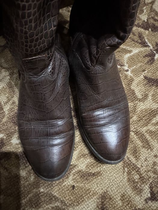 Сапоги зимові шкіряні під гермес