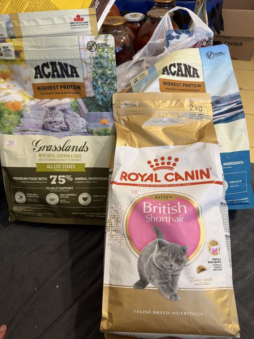Корм brit, royal canin,ND farmina, exclusion, Acana , carnilove