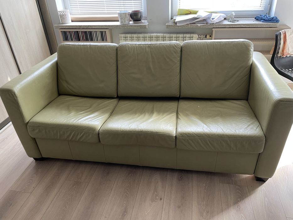 Kanapa skórzana  z funkcja spania