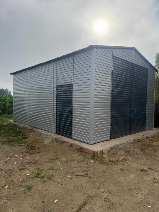 Garaż blaszak 5x7 Hala Magazyn Garaż blaszany 6x8 5x9 9x5 4x8 6x6 6x11 Producent montaż Garaż blaszany na wymiar zamówienie Duży wysoki garaż blaszak