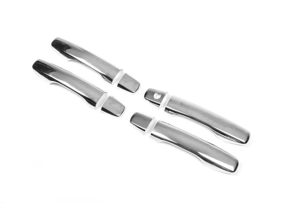 Toyota Land Cruiser 2007-2021 Накладки на ручки 4 шт нерж під кнопку