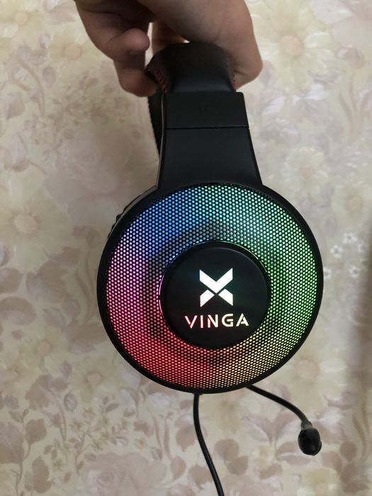 Навушники Vinga HSCU-100 Gaming LED Black