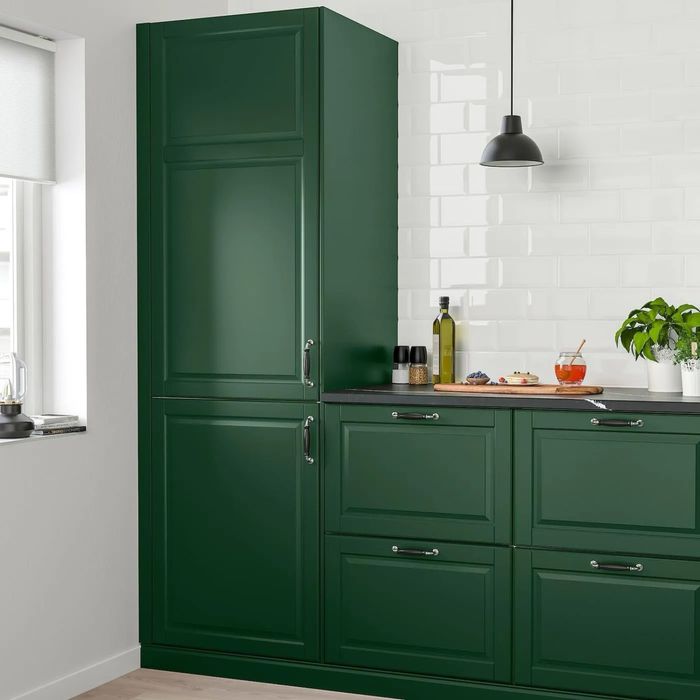 IKEA BODBYN kolor zielony fronty 60x80 i 60x20, panel maskujący 62x240
